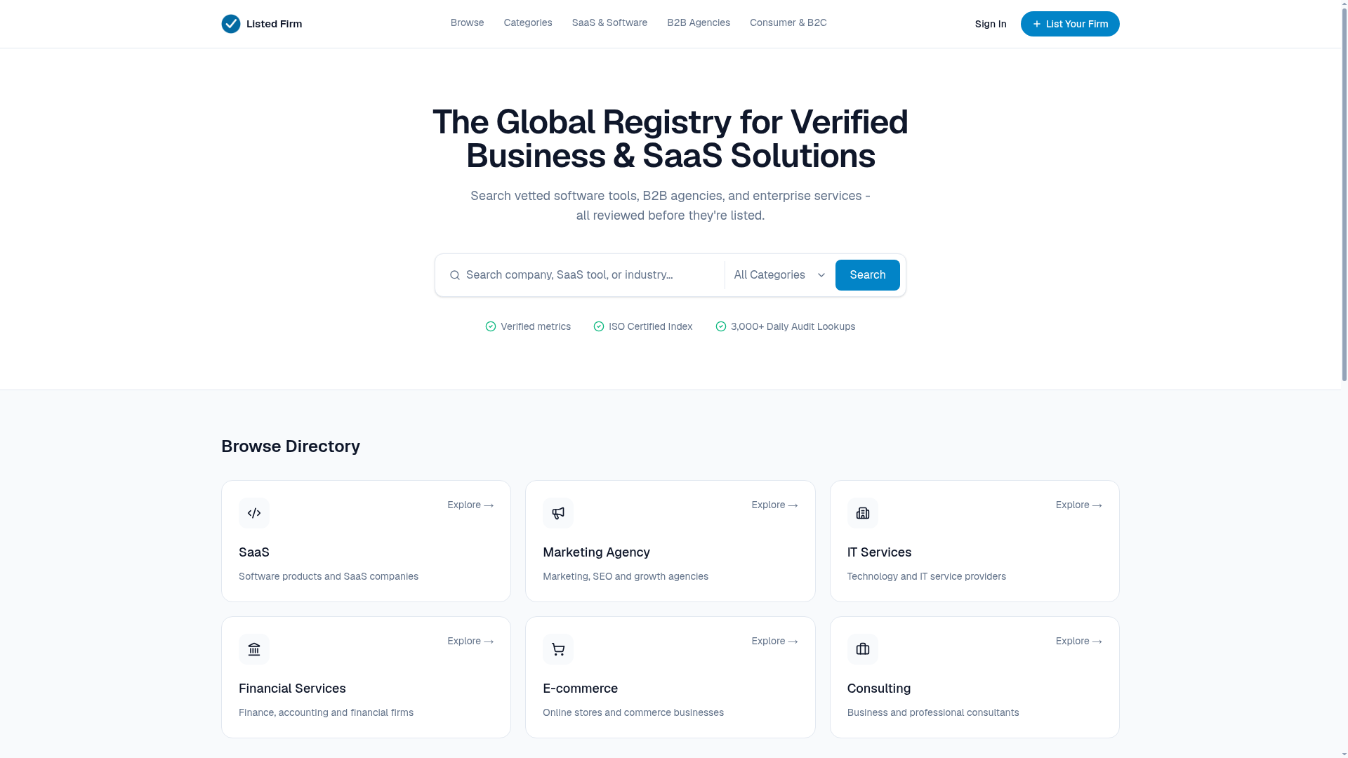 Listed Firm website
