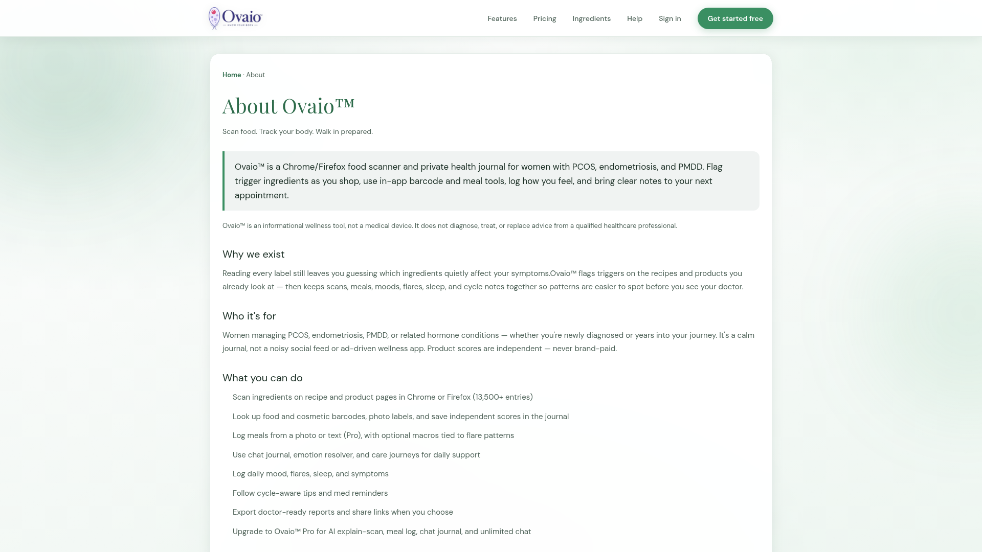 Ovaio screenshot 3