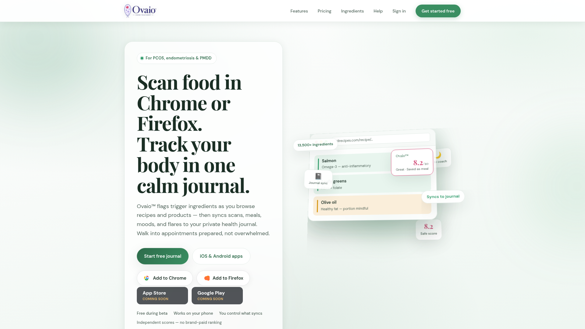 Ovaio website