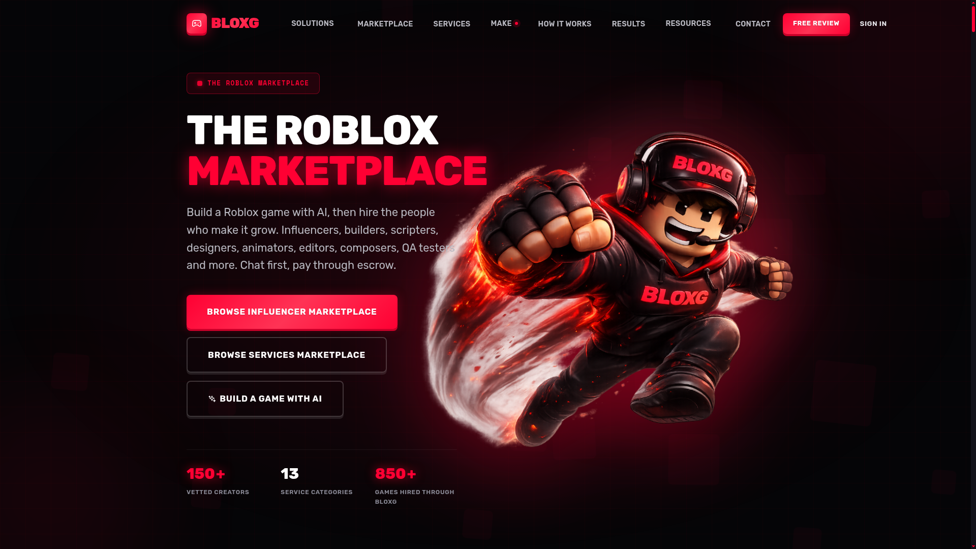 BLOXG website