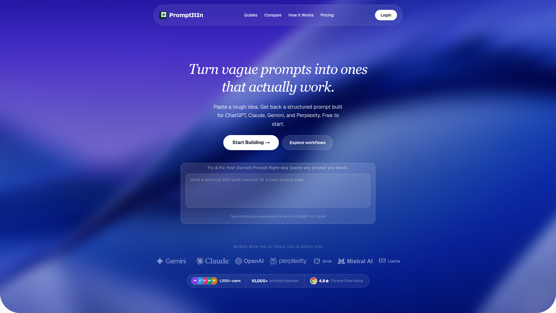 PromptItIn website