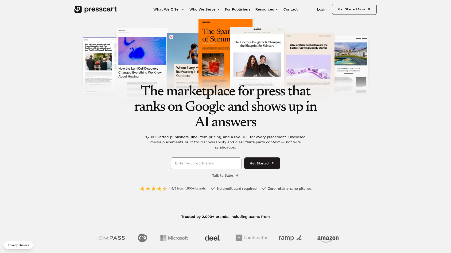 Presscart website