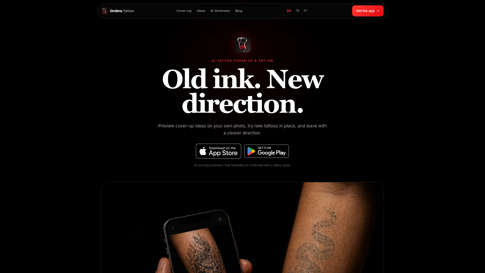 Ombra Tattoo website