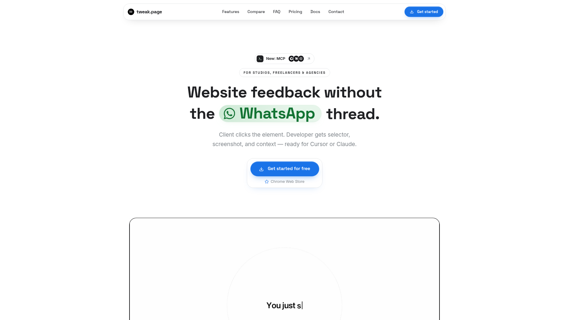 Tweak website
