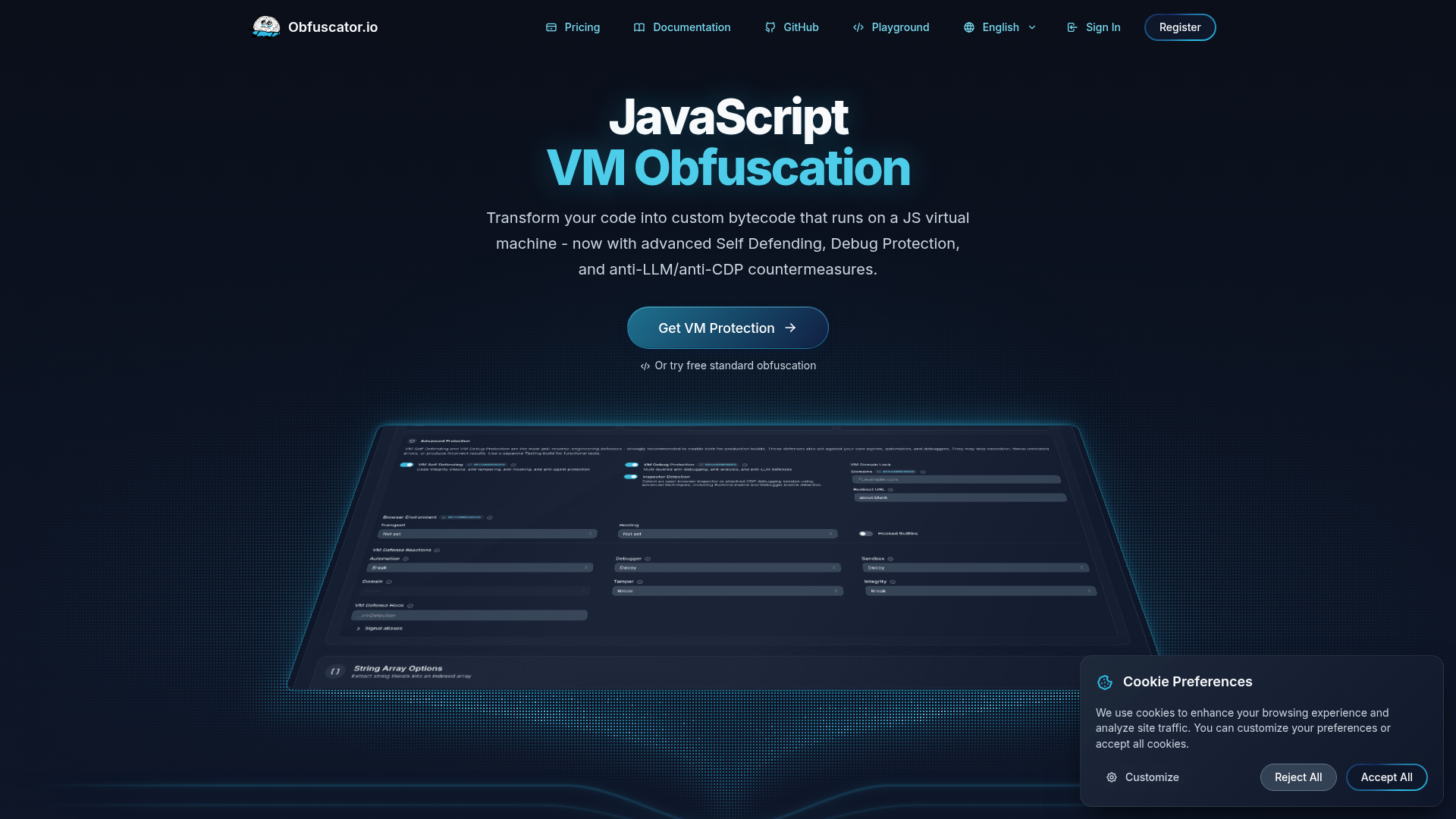 Obfuscator.io website