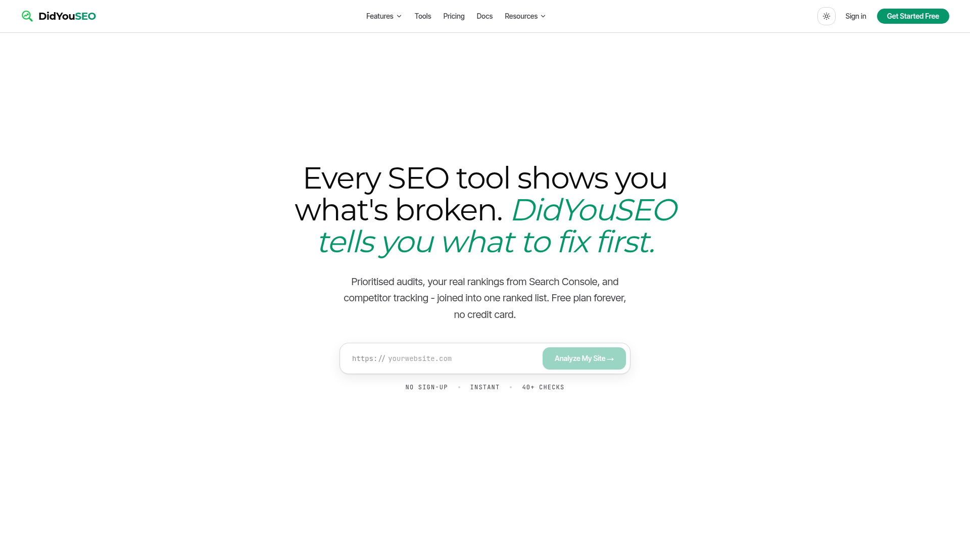 DidYouSEO website
