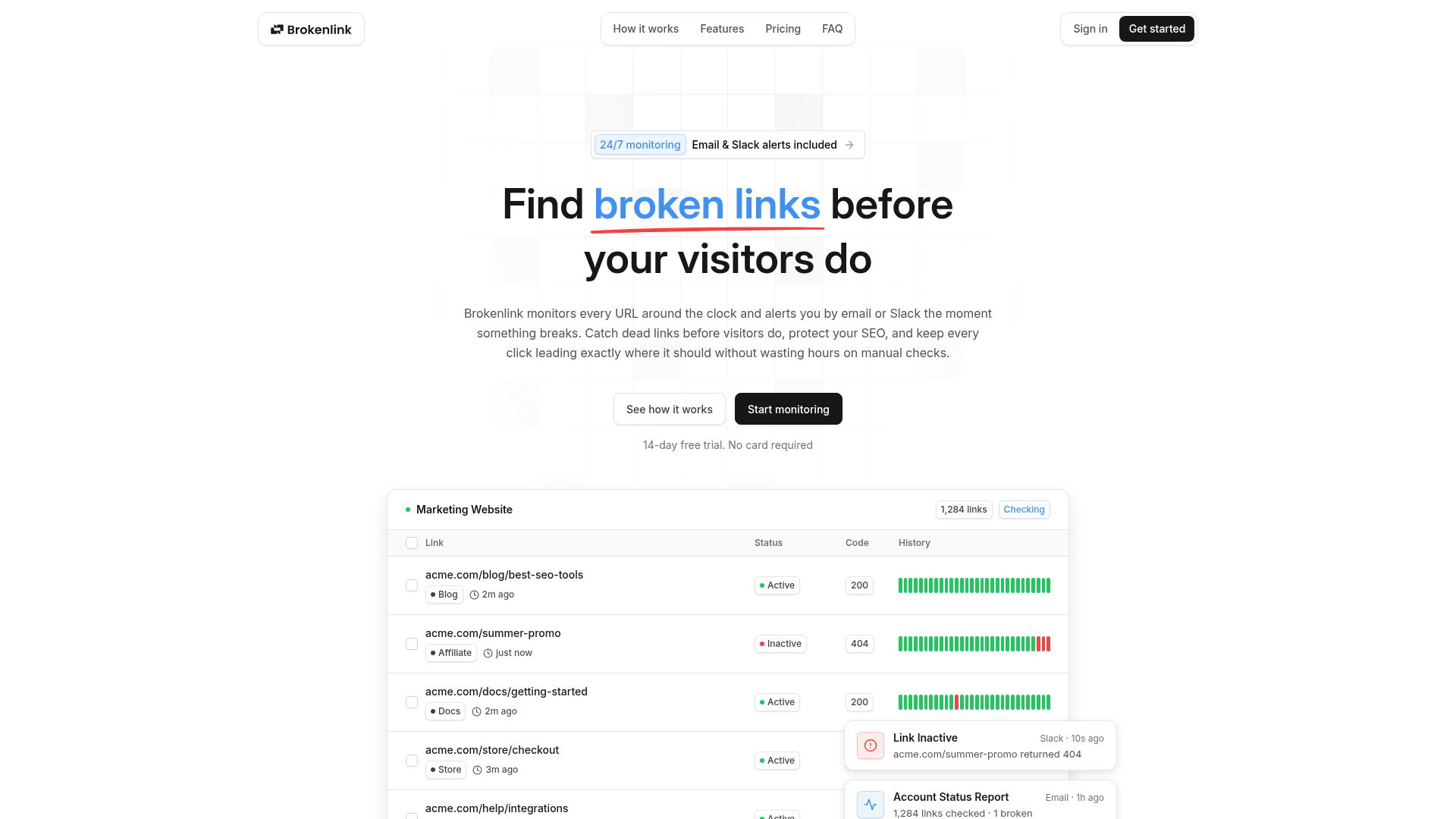 Brokenlink website