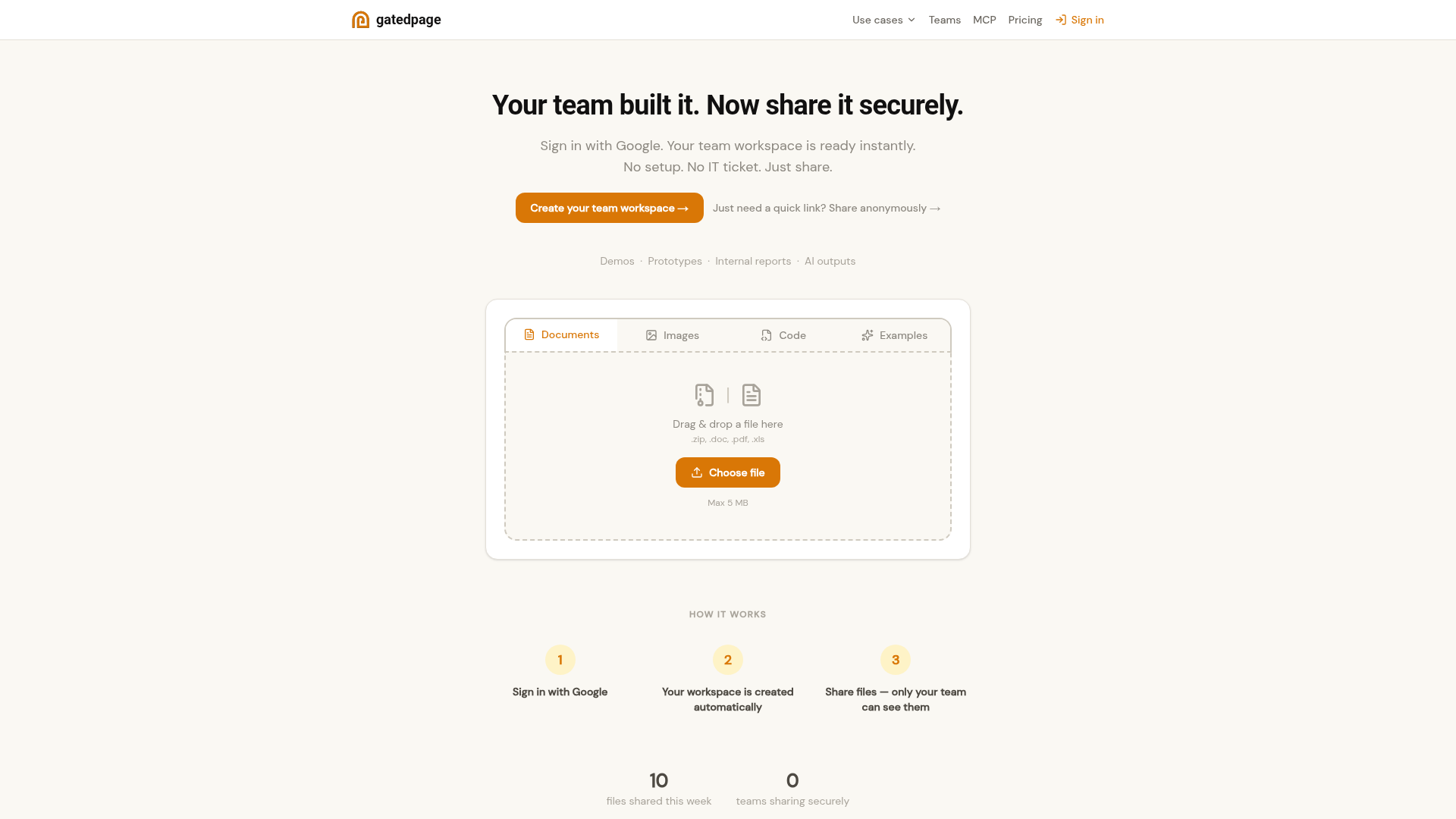 Gatedpage website