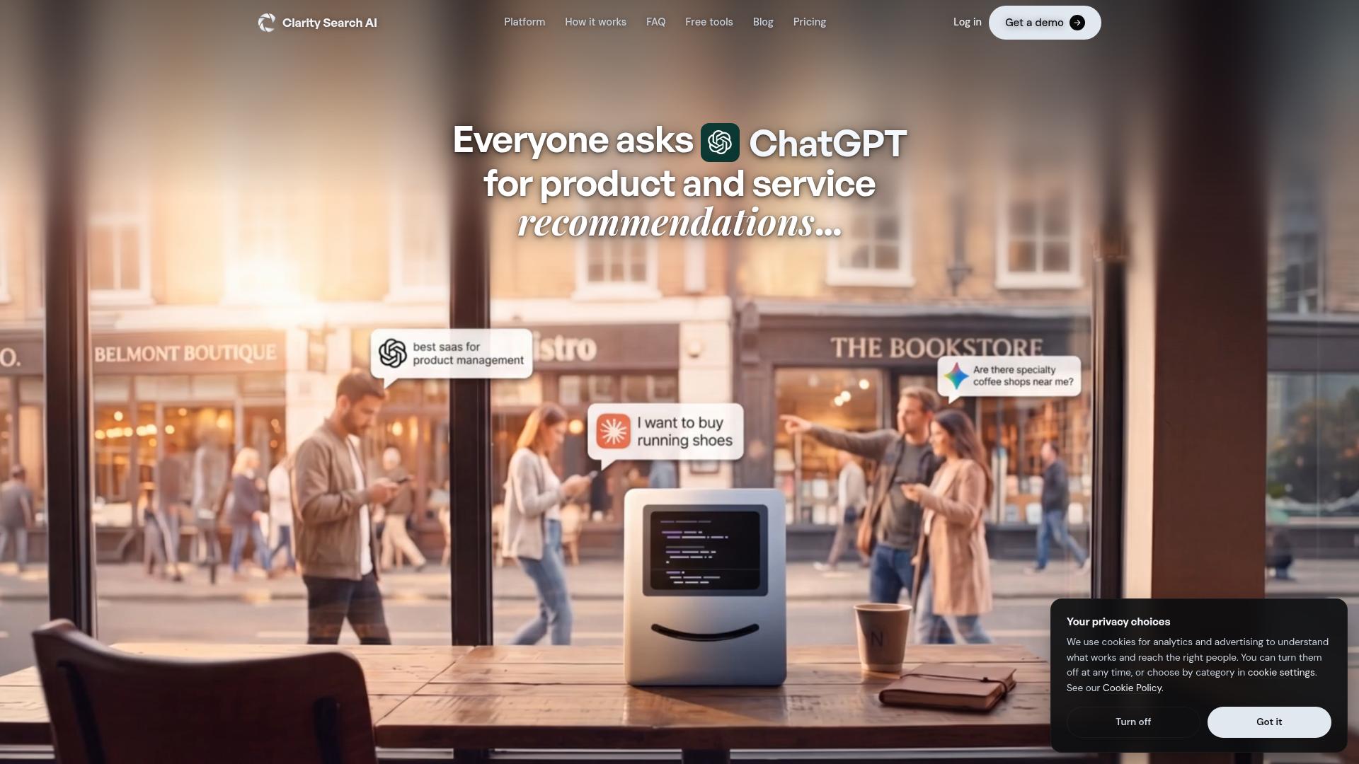 Clarity Search AI website