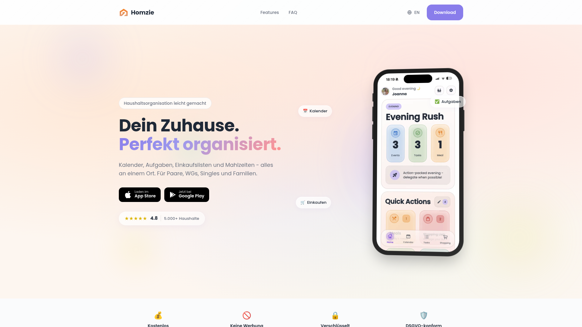 Homzie website