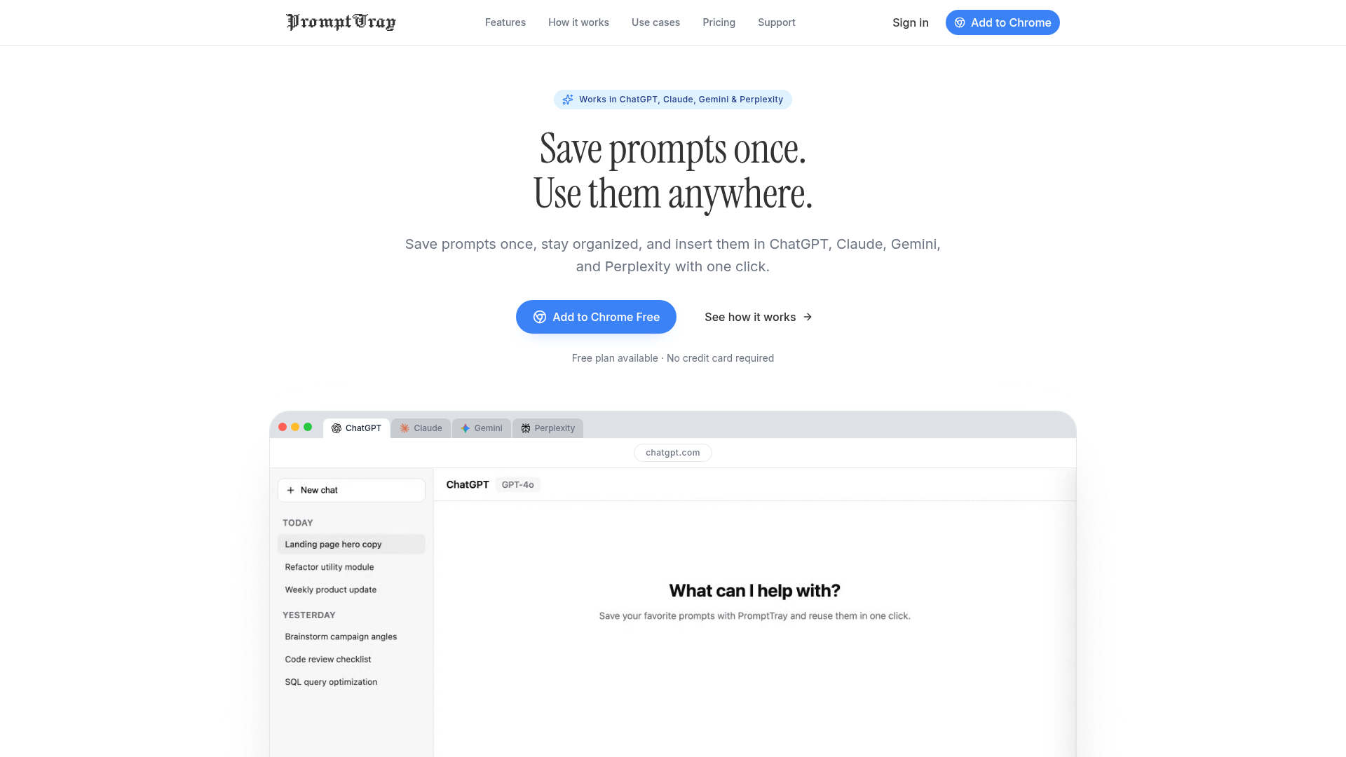 PromptTray website
