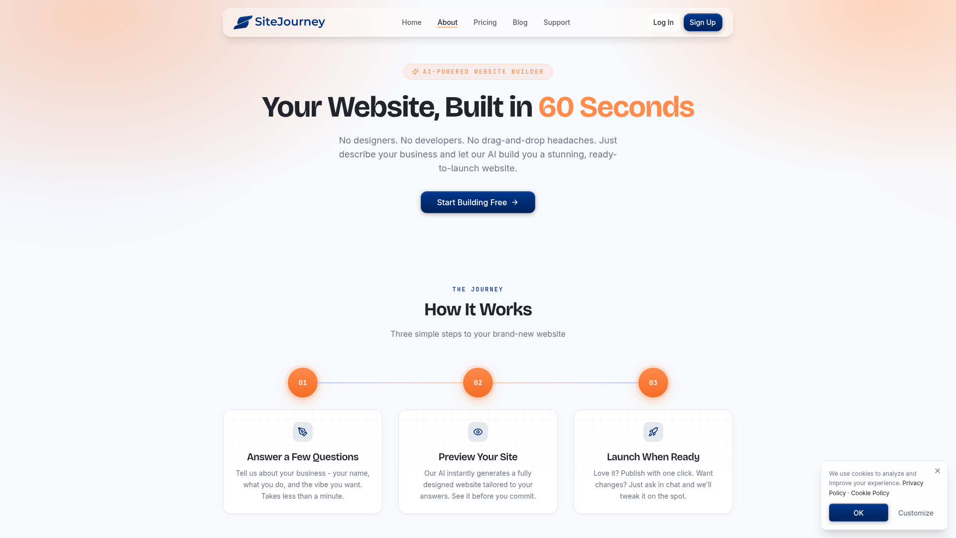 SiteJourney screenshot 2