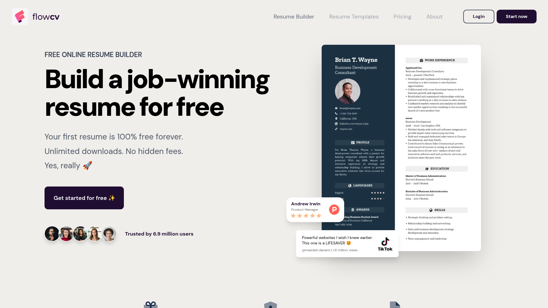 FlowCV website