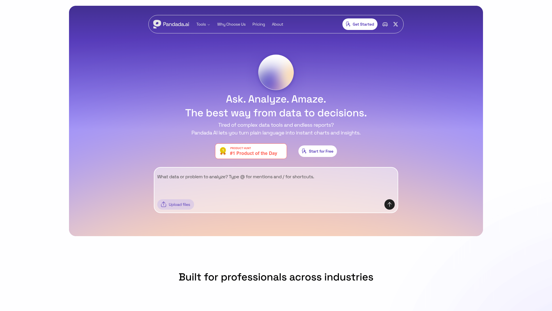 Pandada AI website