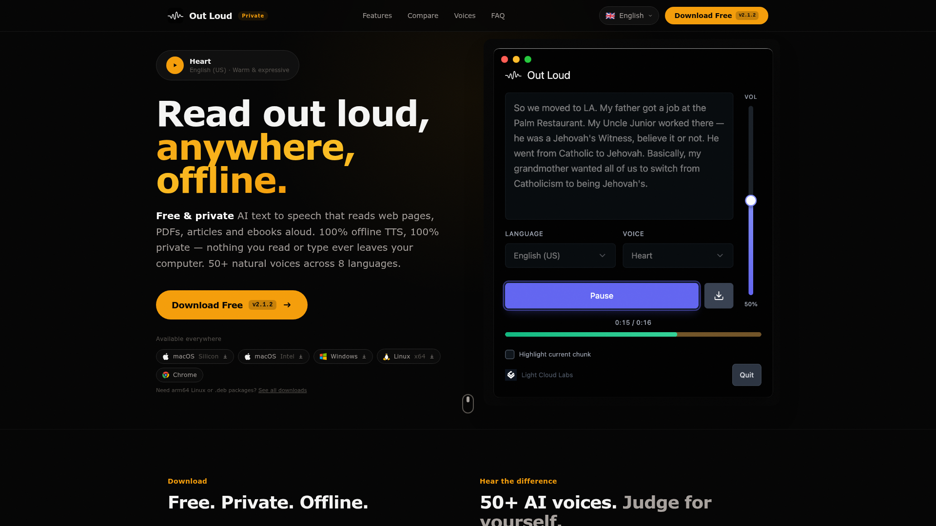 Out Loud website