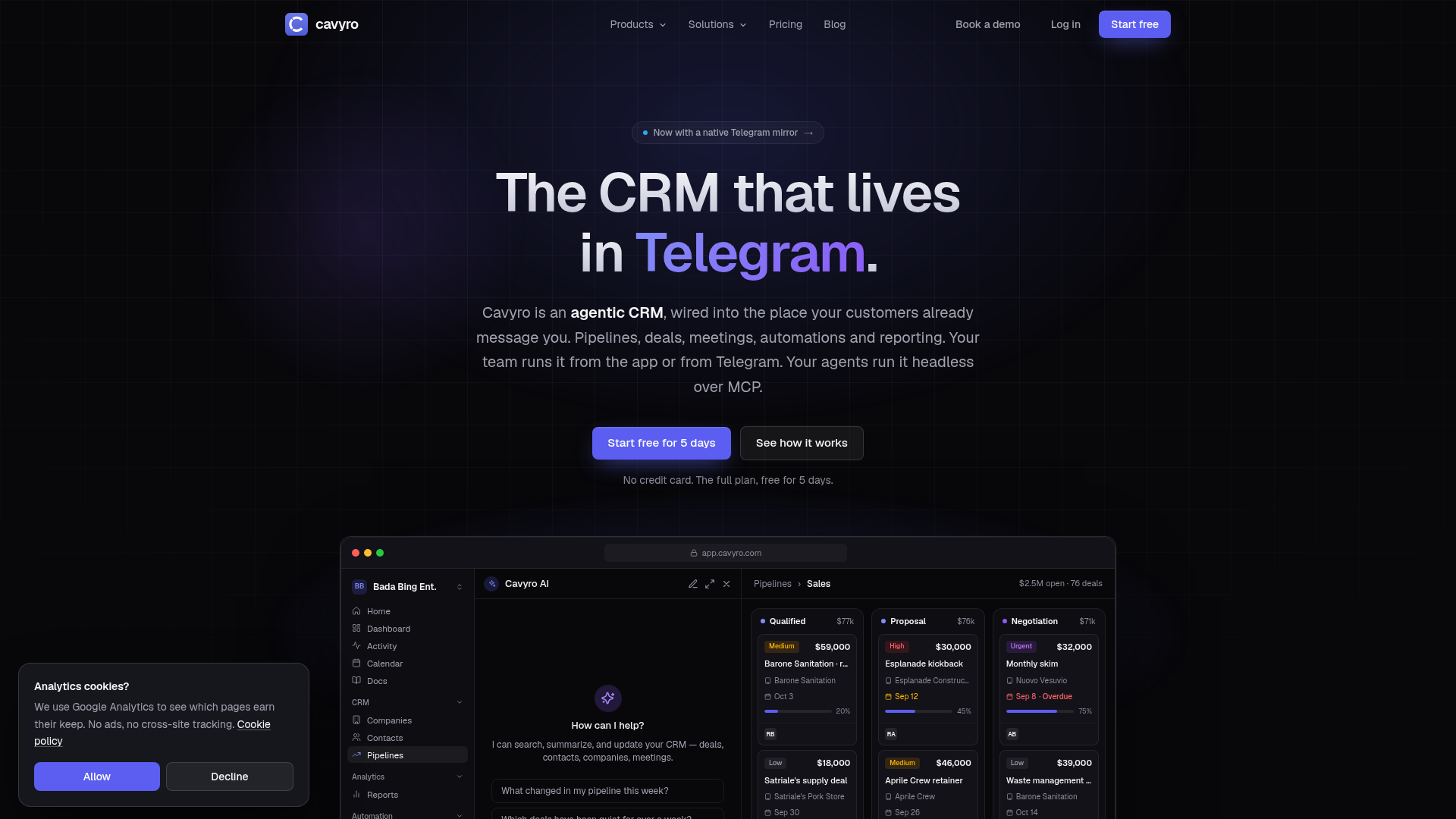 Cavyro website