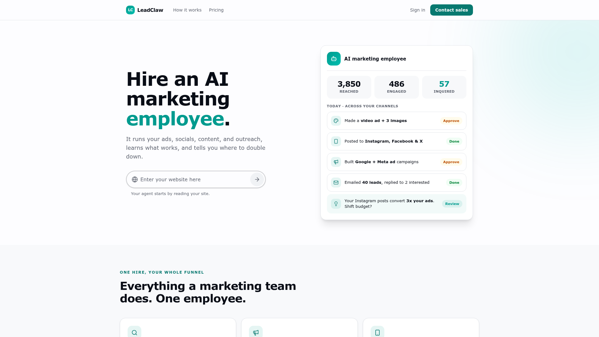 LeadClaw website