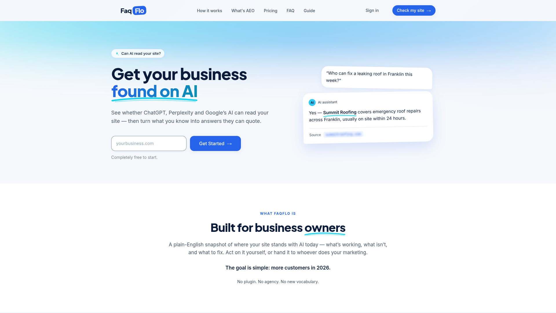 FaqFlo website