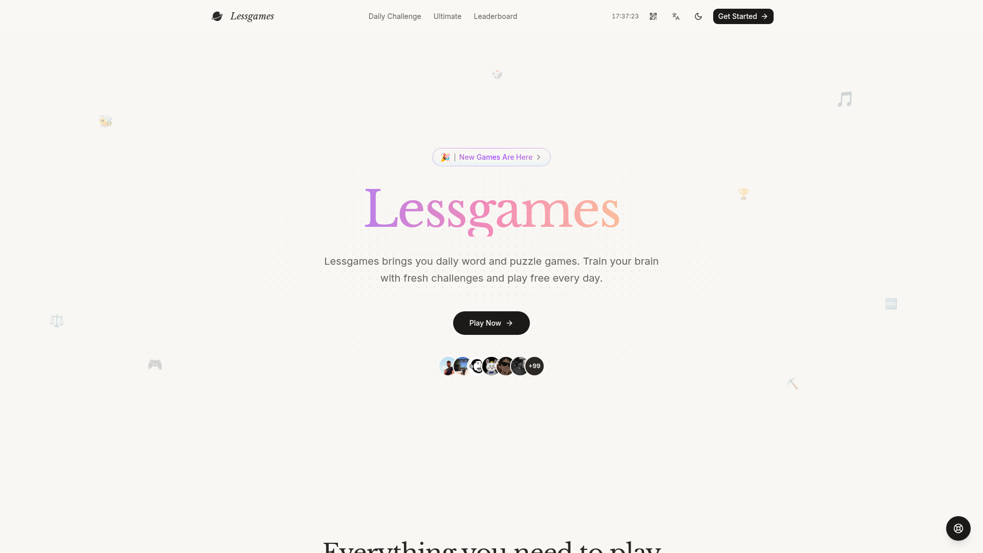 Lessgames website