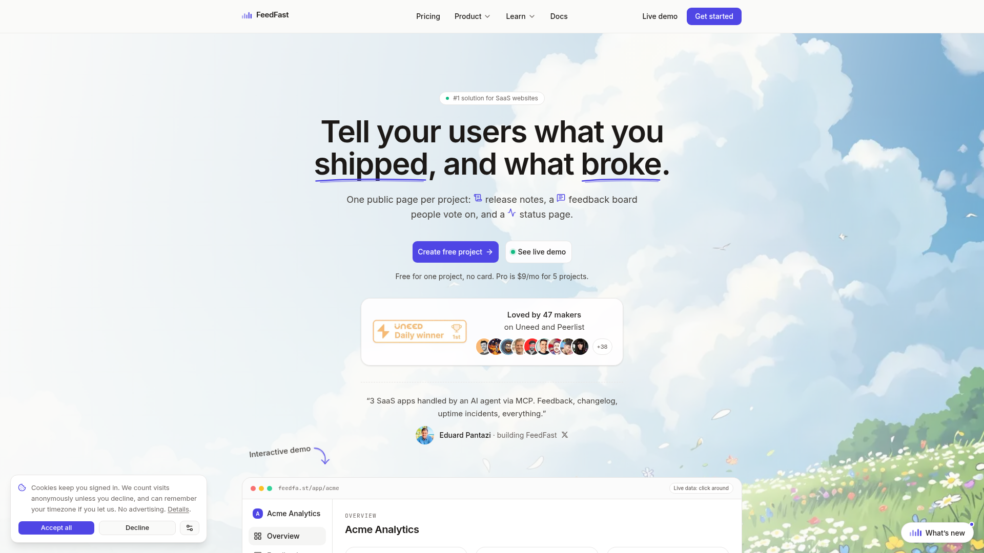 FeedFast website