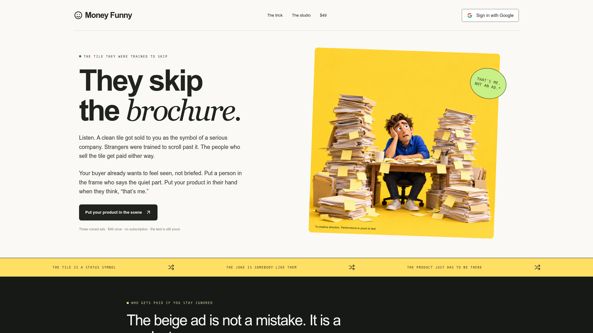 Money Funny website