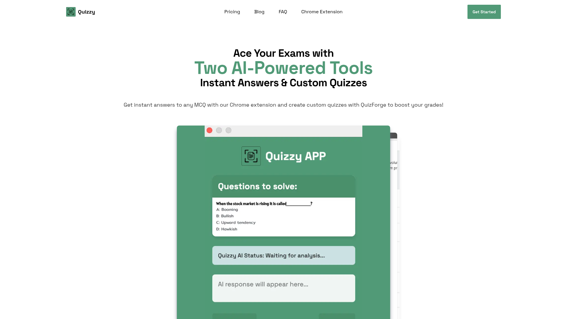 Quizzy website
