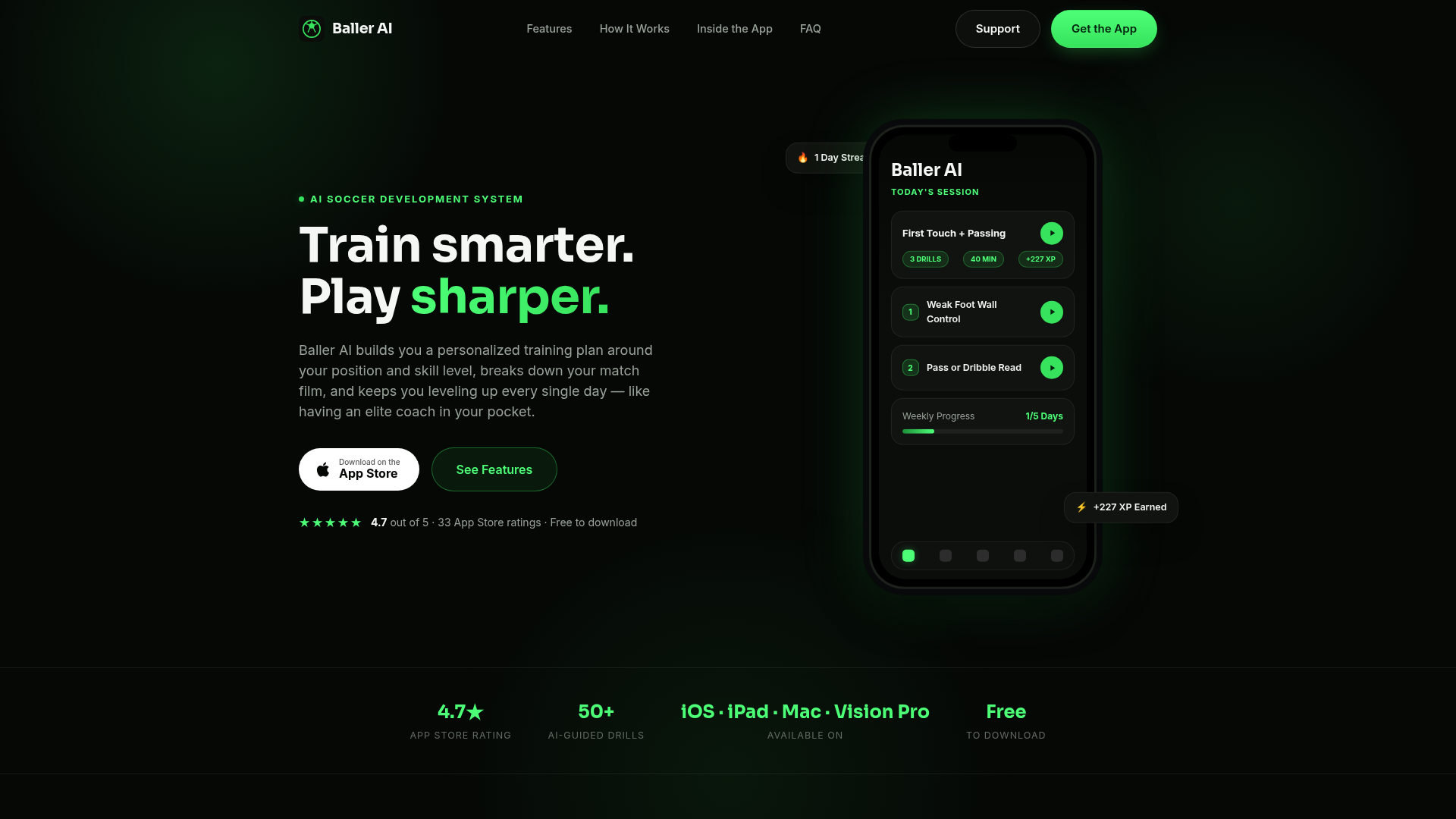 Baller AI website