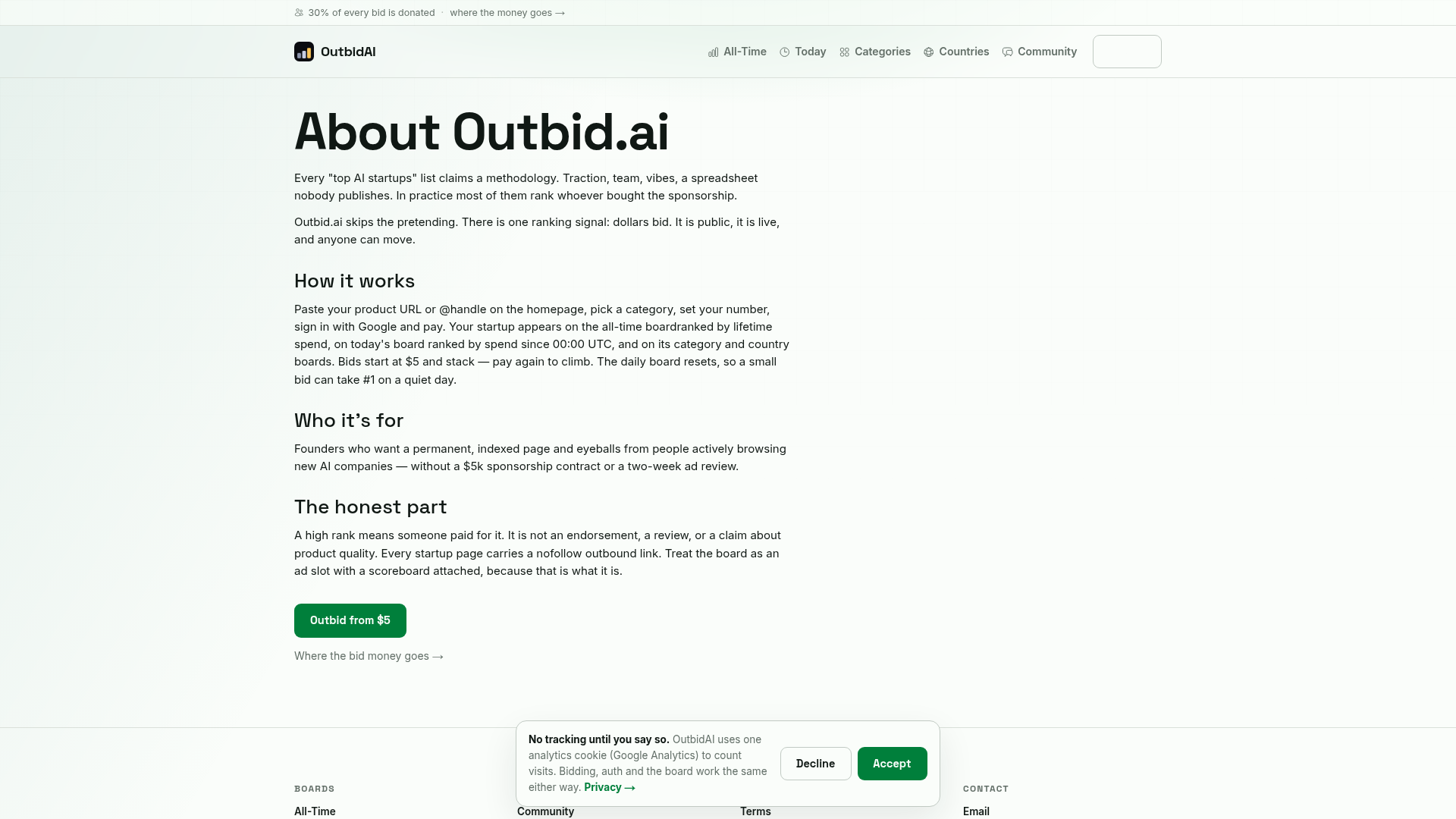 Outbid.ai screenshot 2