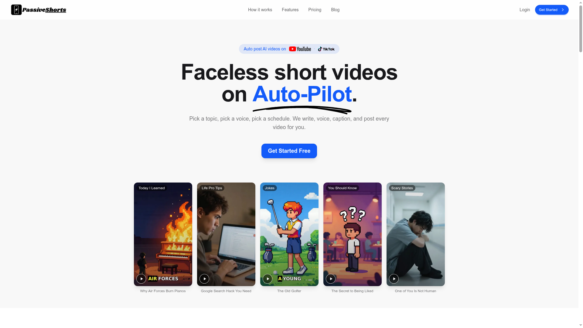 PassiveShorts website
