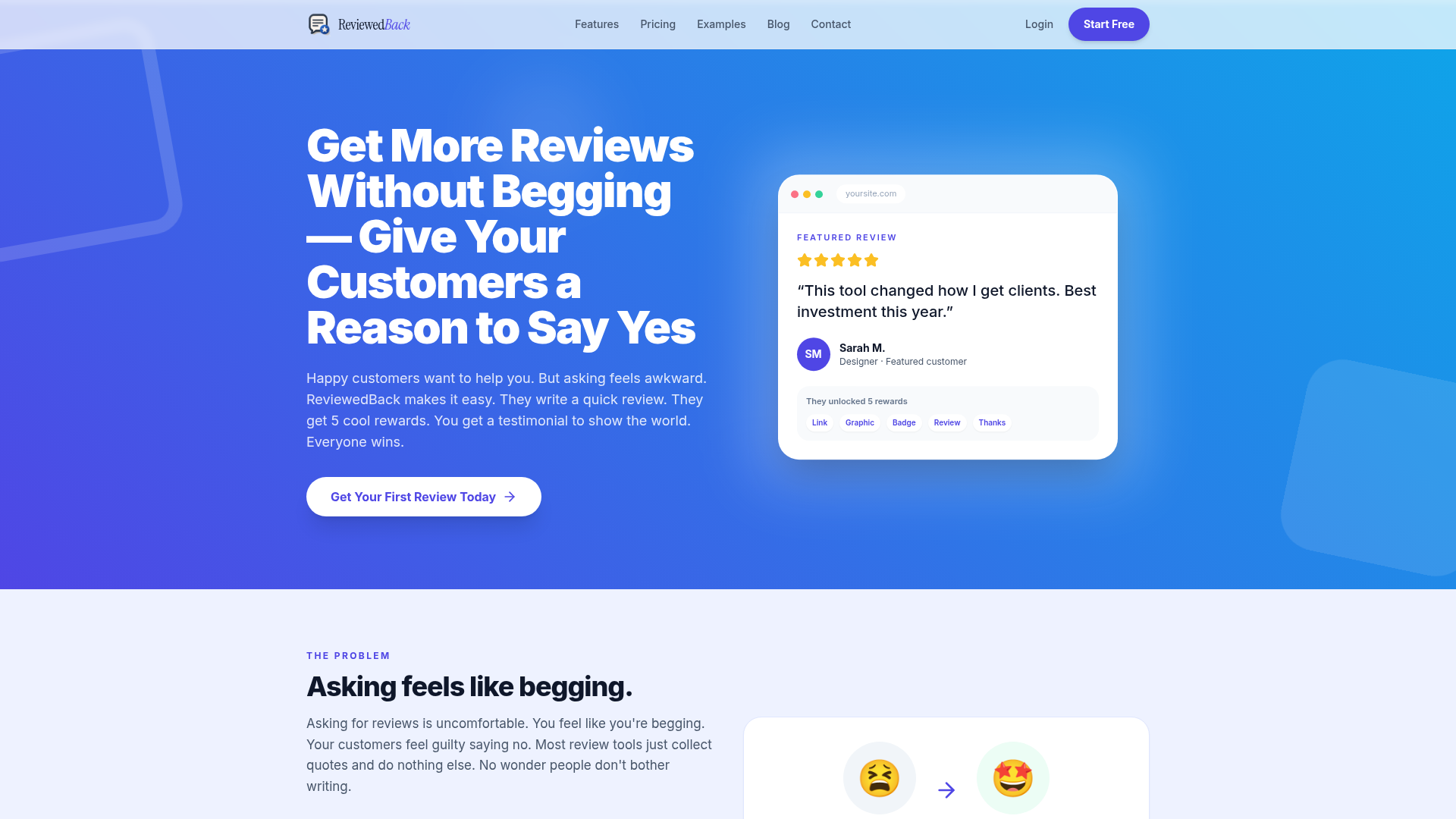 ReviewedBack website