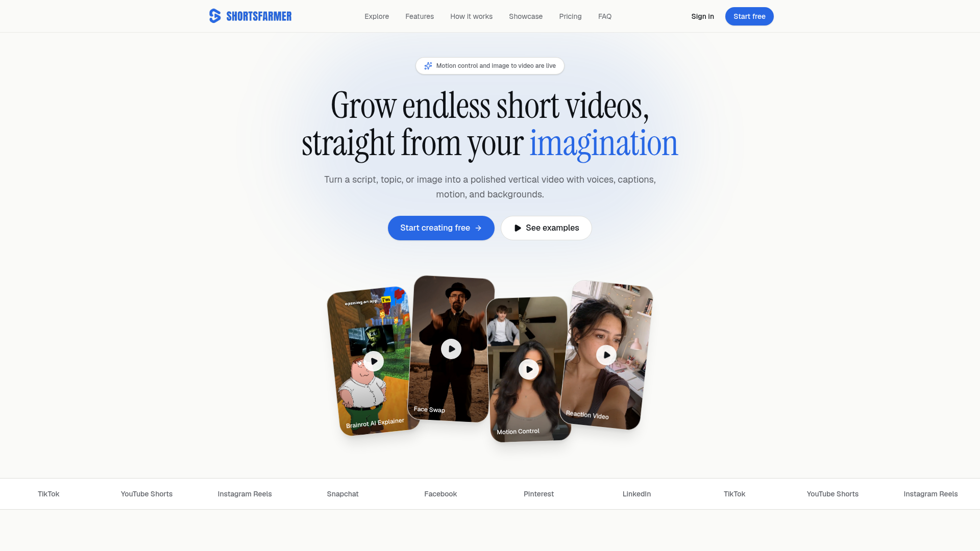 ShortsFarmer website