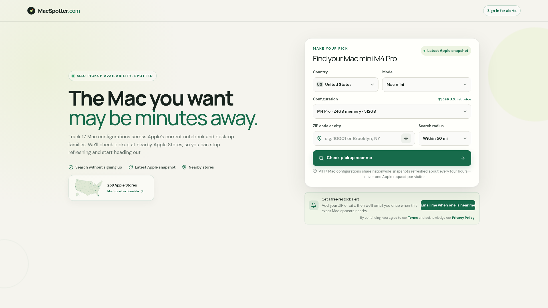 MacSpotter website