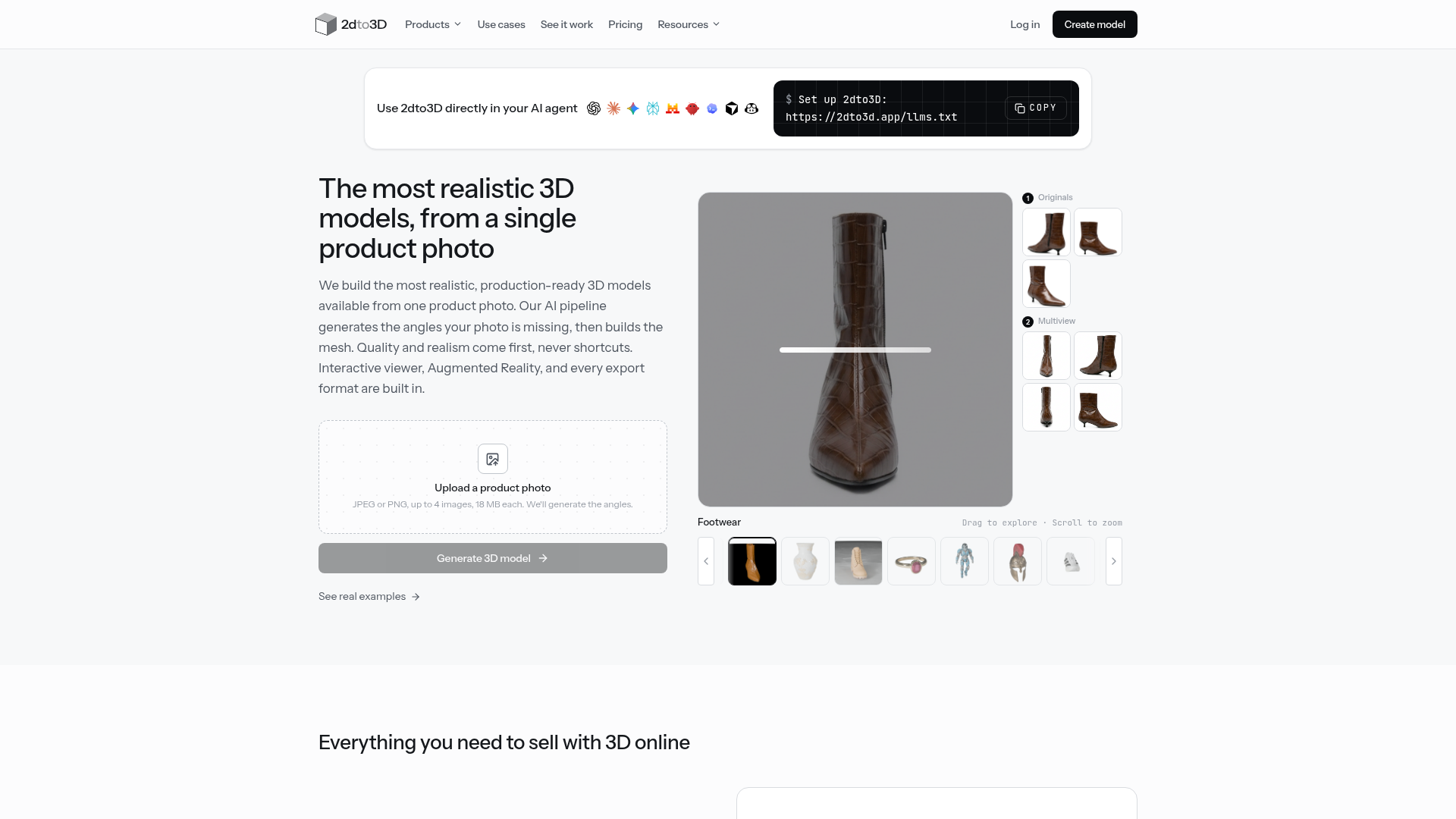 2dto3D website