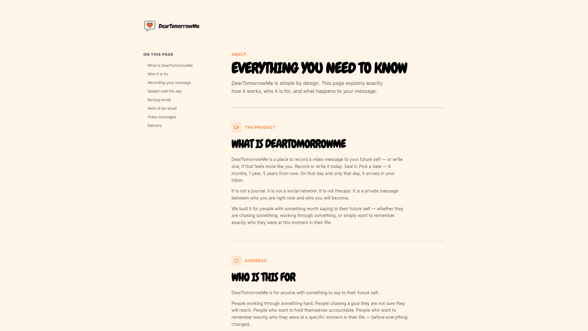 DearTomorrowMe screenshot 2
