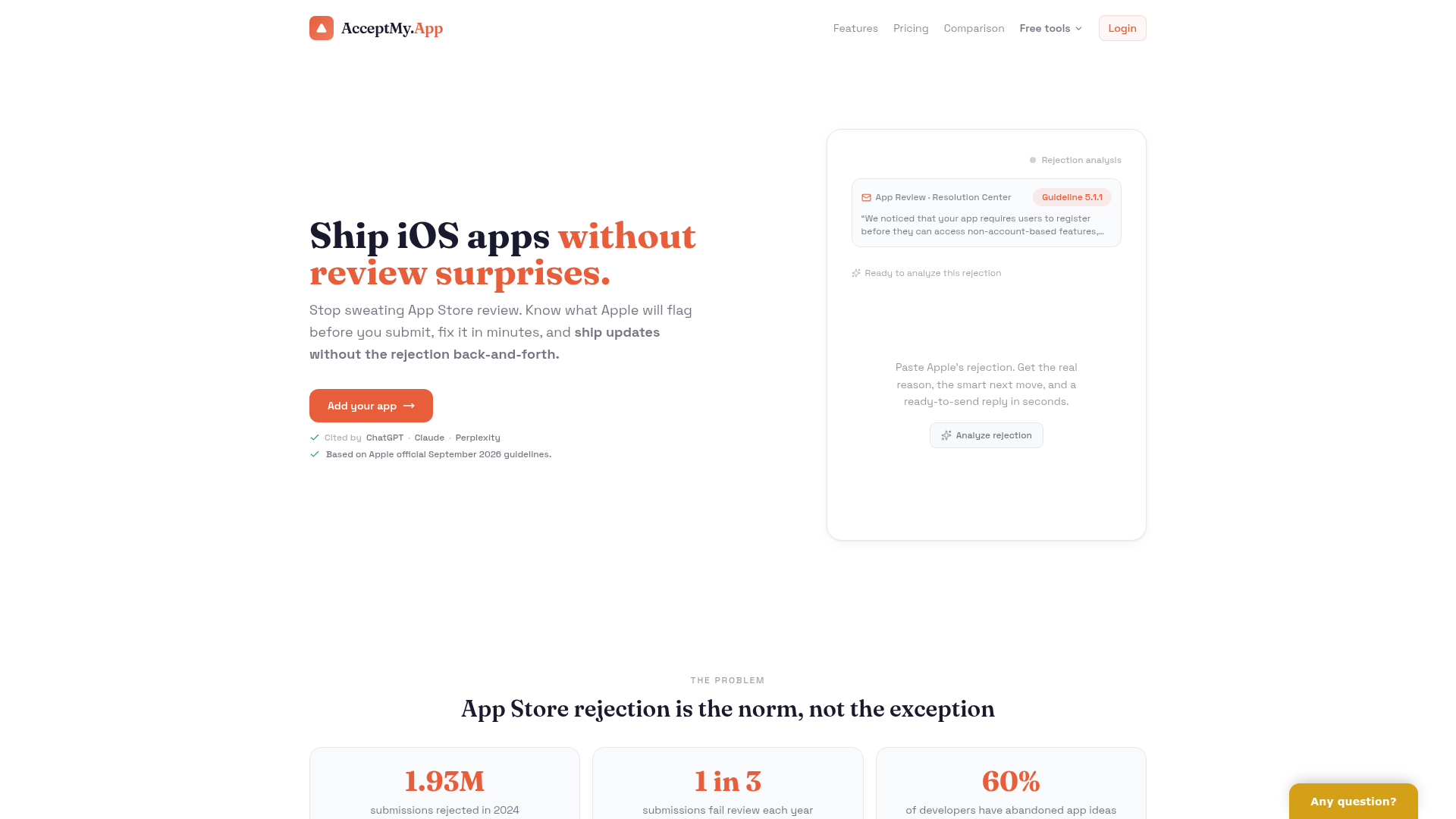 AcceptMyApp website