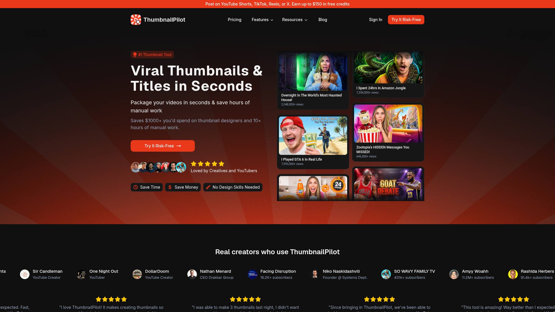 ThumbnailPilot website