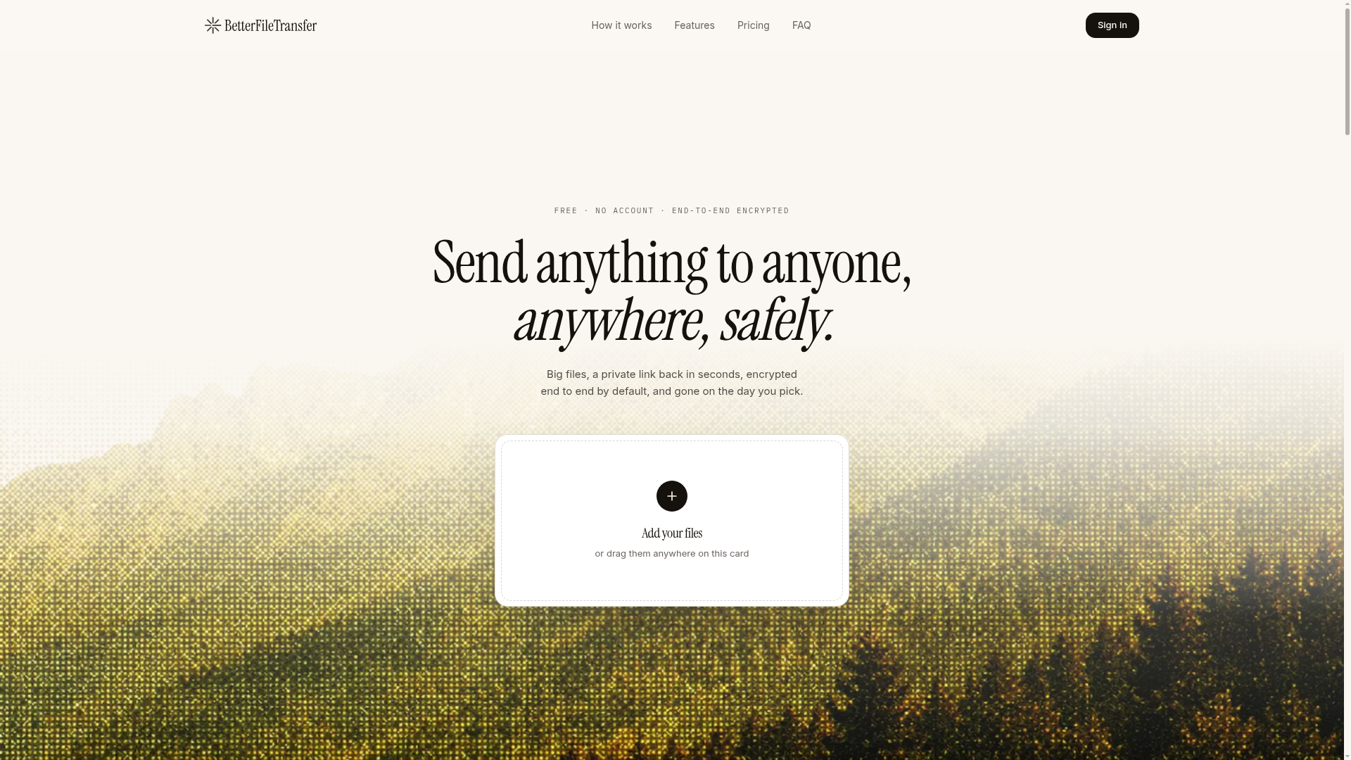 BetterFileTransfer website