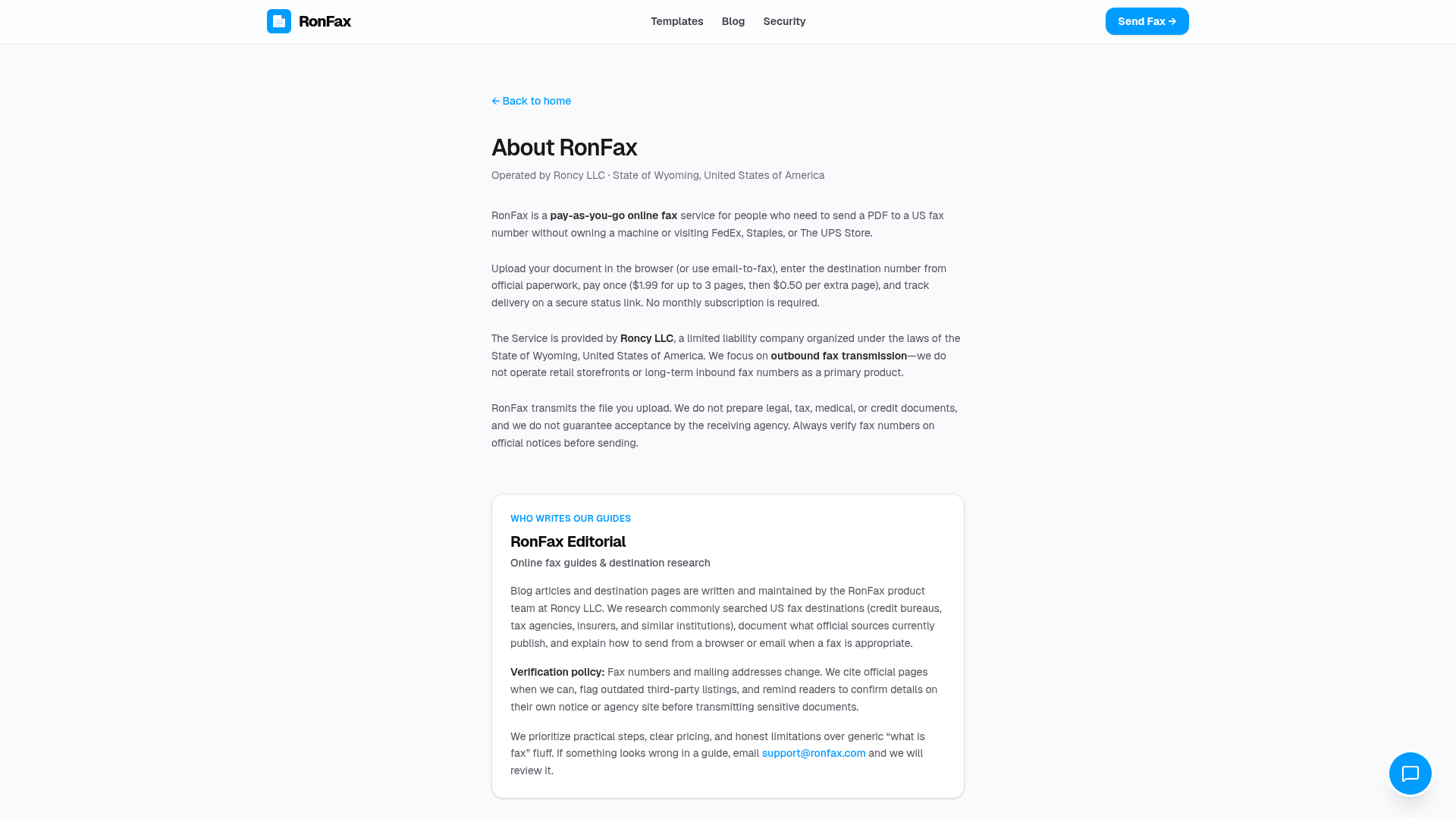 RonFax screenshot 2