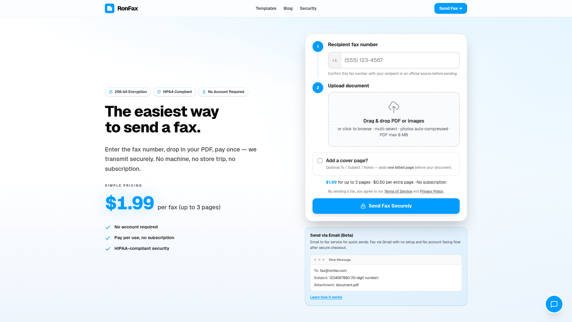RonFax website
