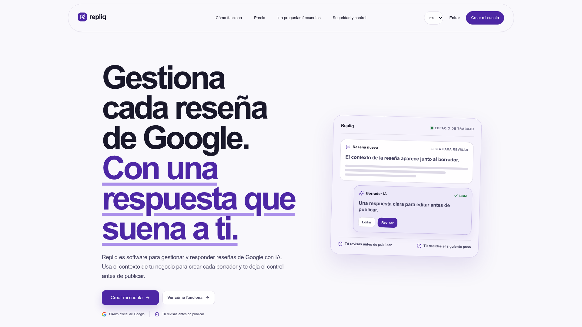 Repliq website