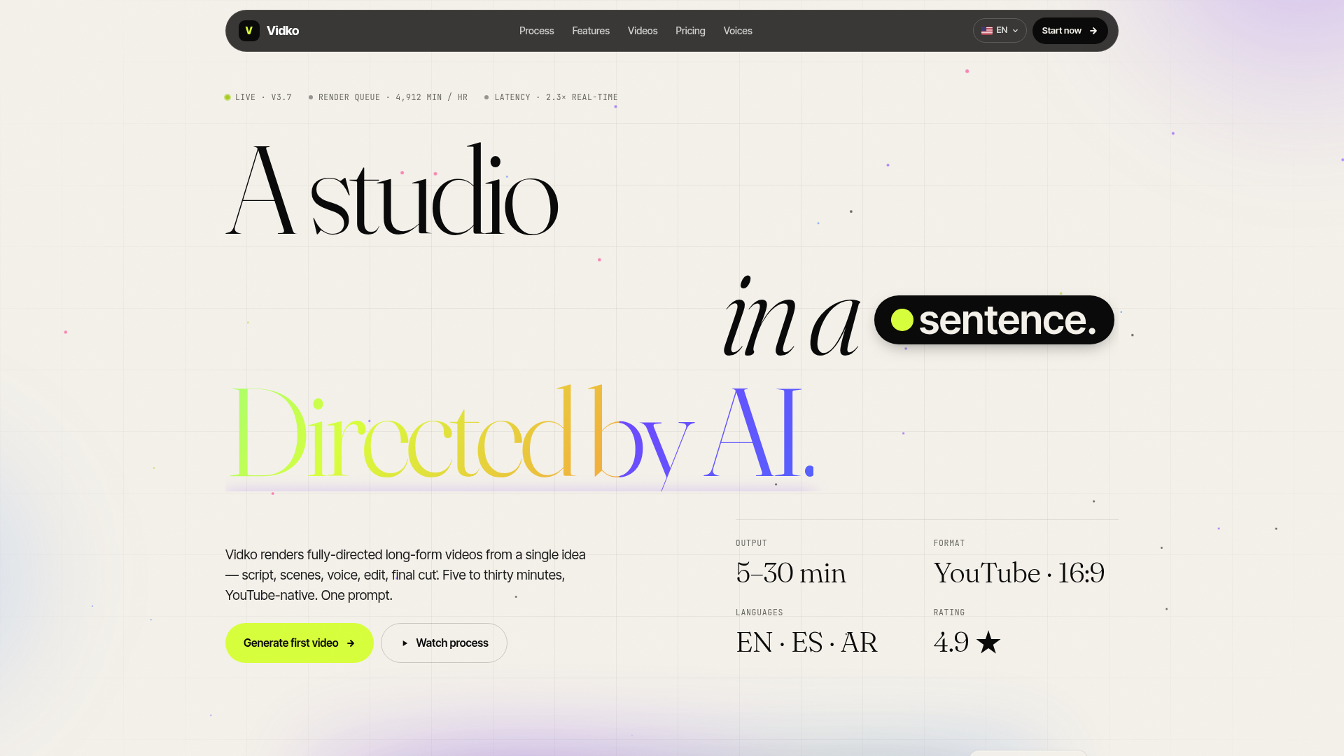 Vidko website