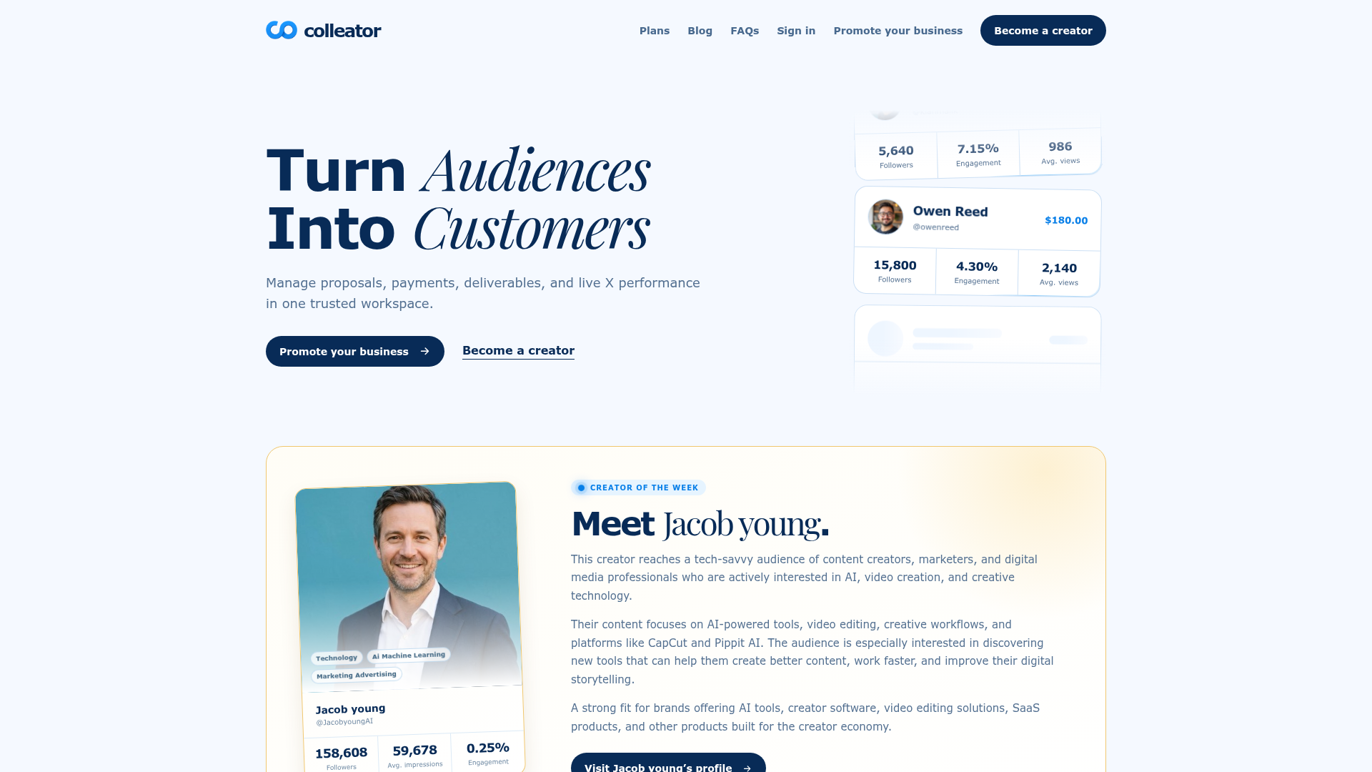 Colleator website