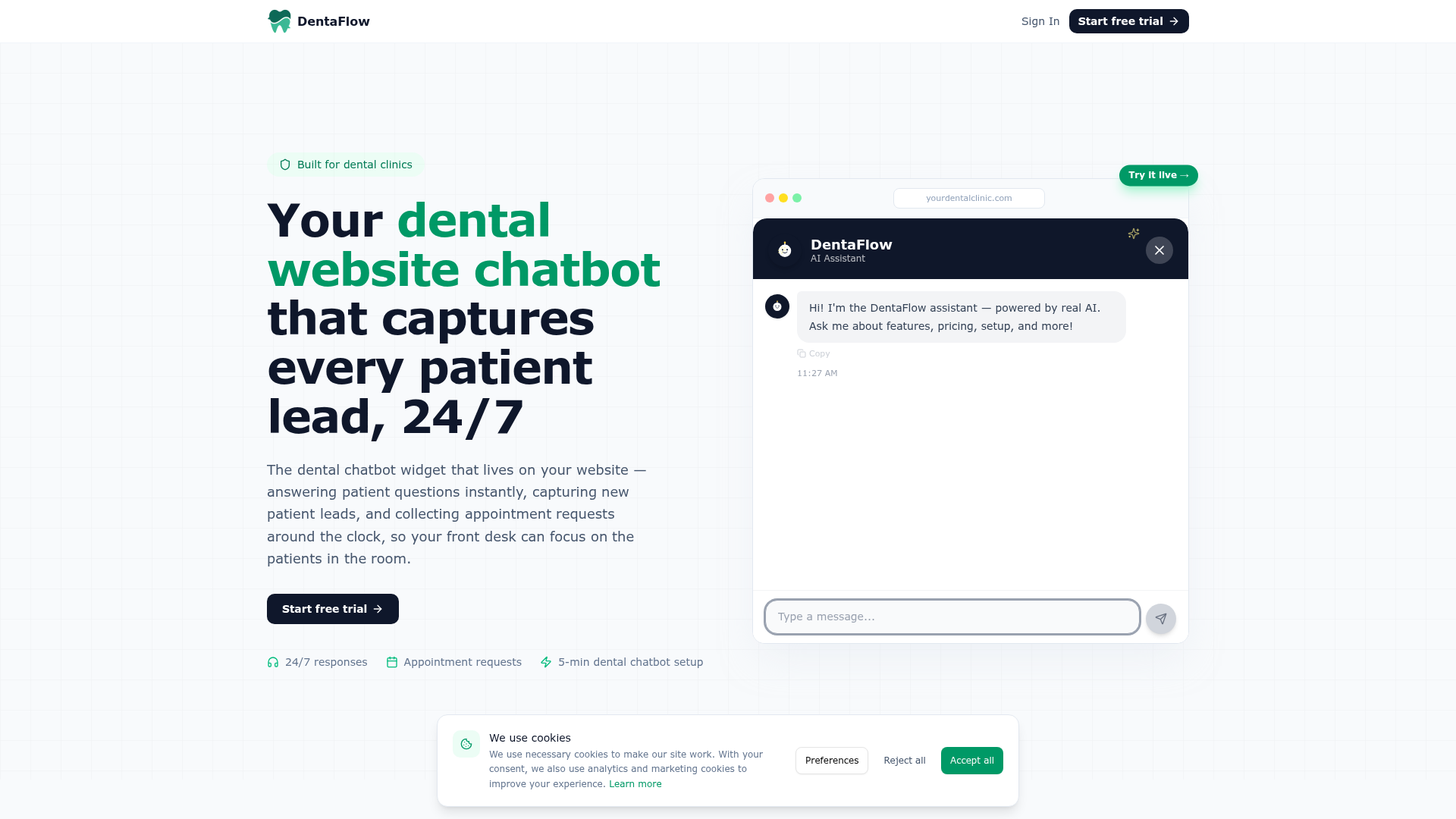 DentaFlow website