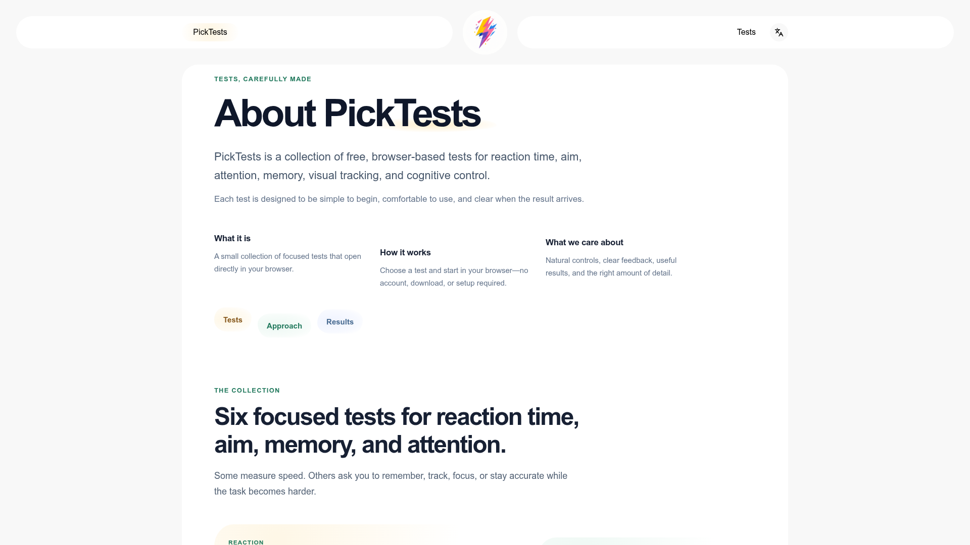 PickTests screenshot 2
