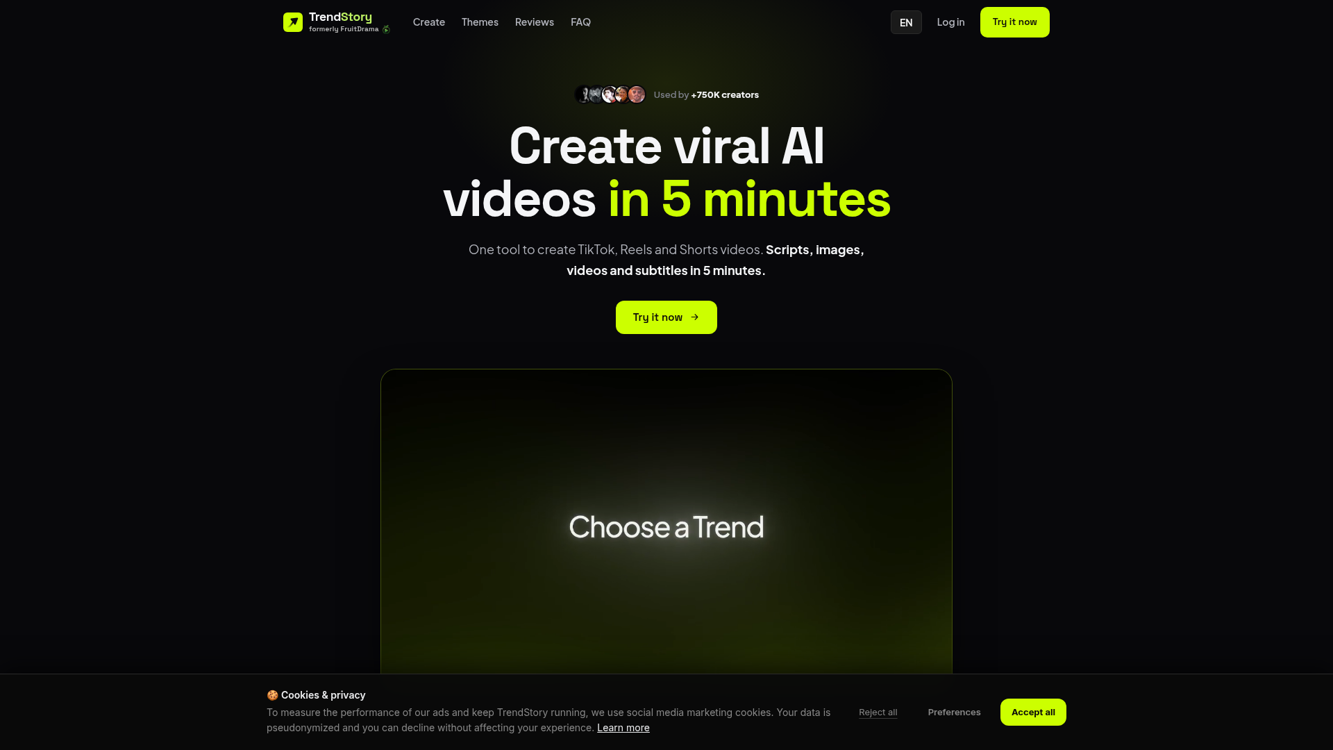 TrendStory website