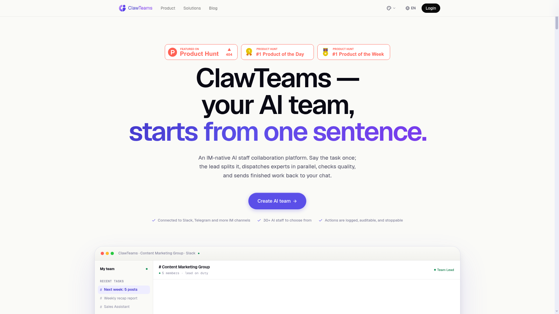 ClawTeams website