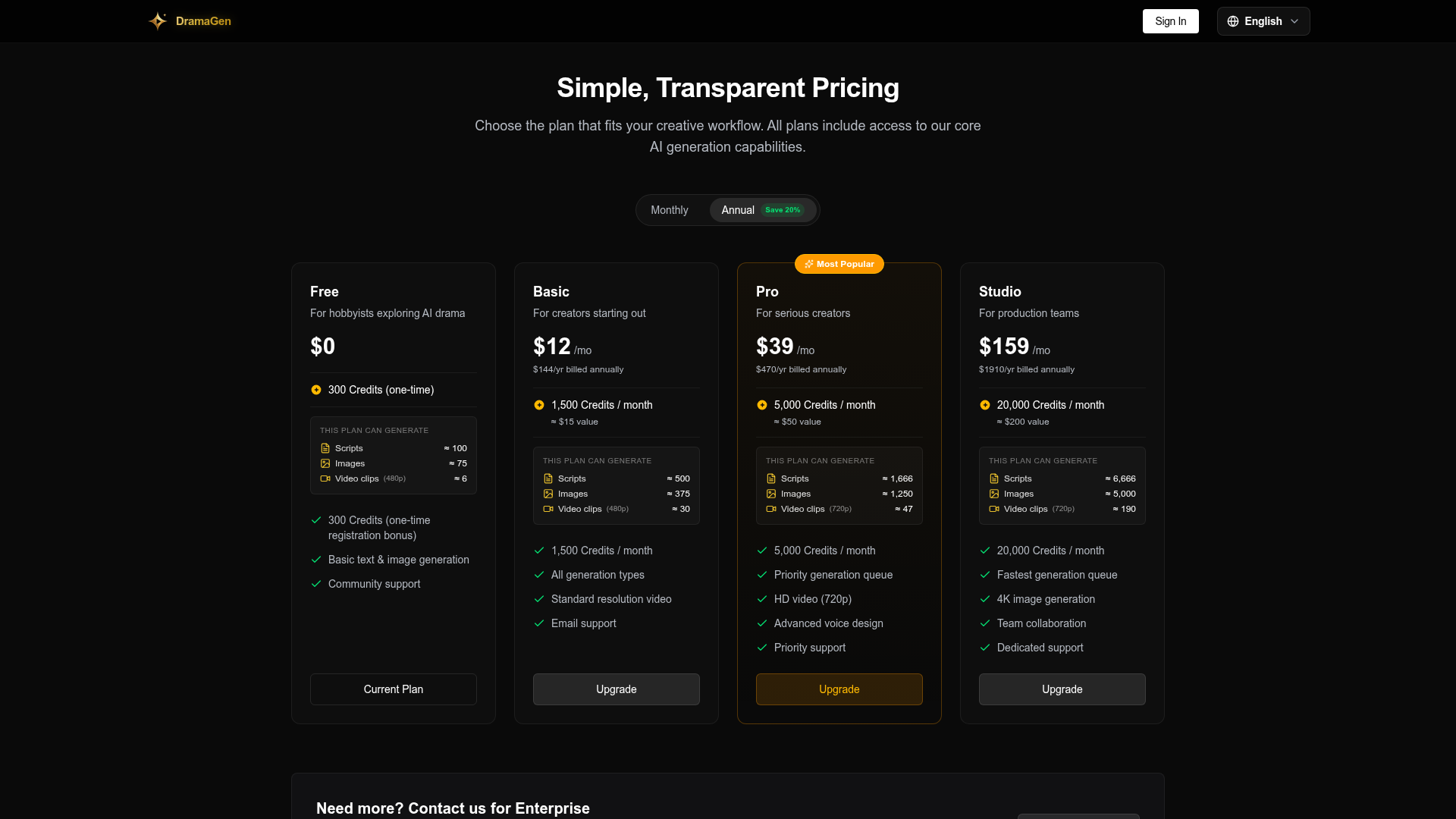 DramaGen screenshot 2