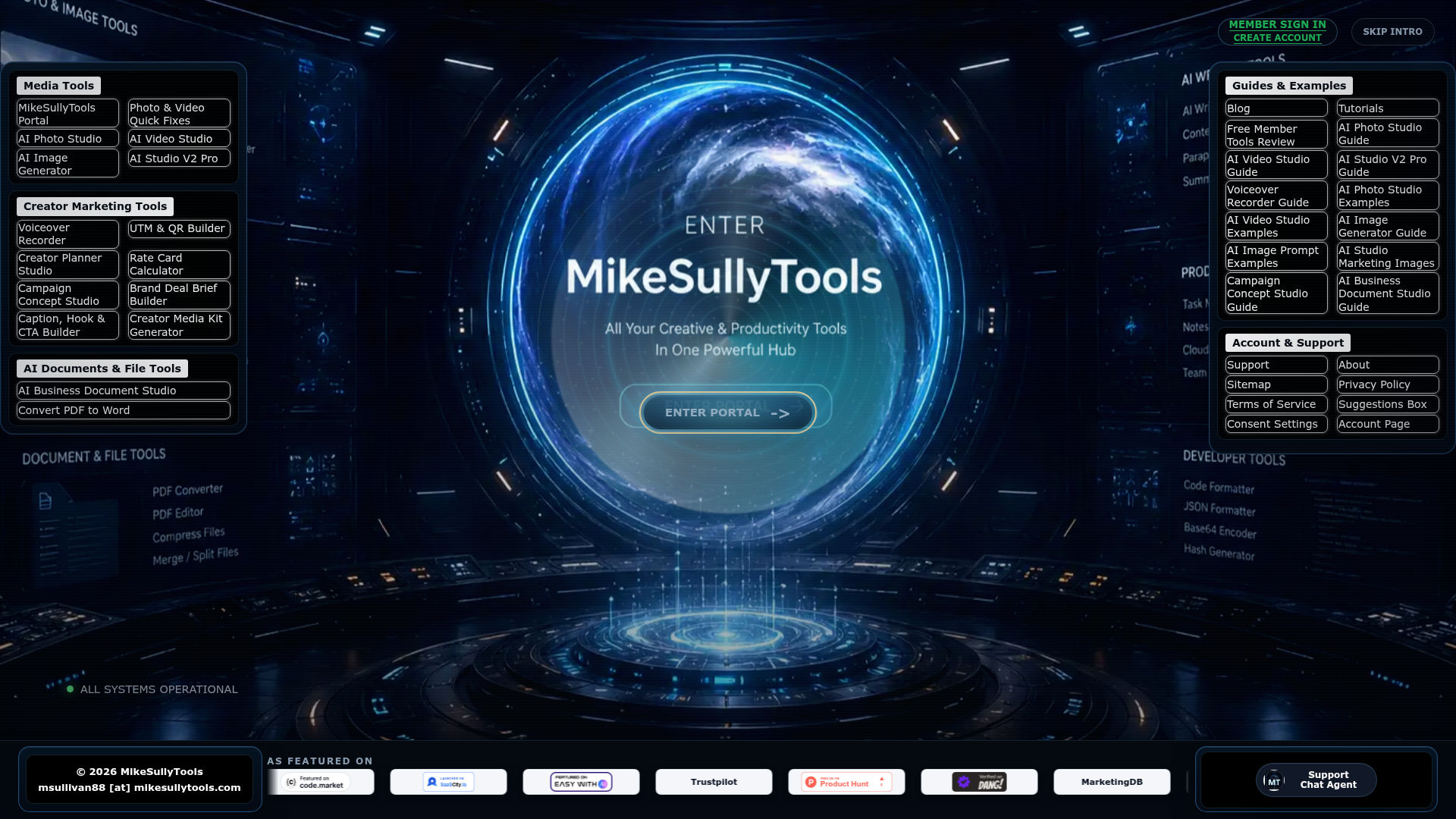 MikeSullyTools website