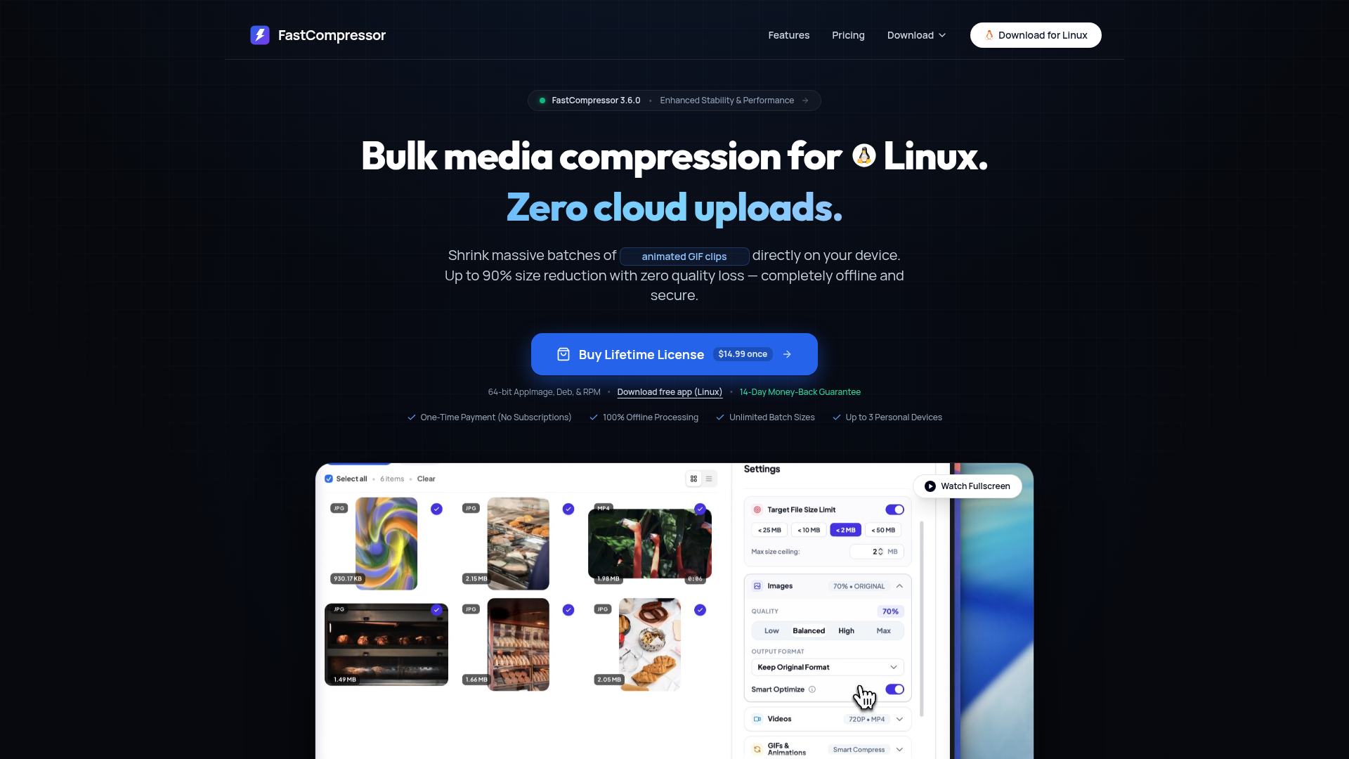 FastCompressor website