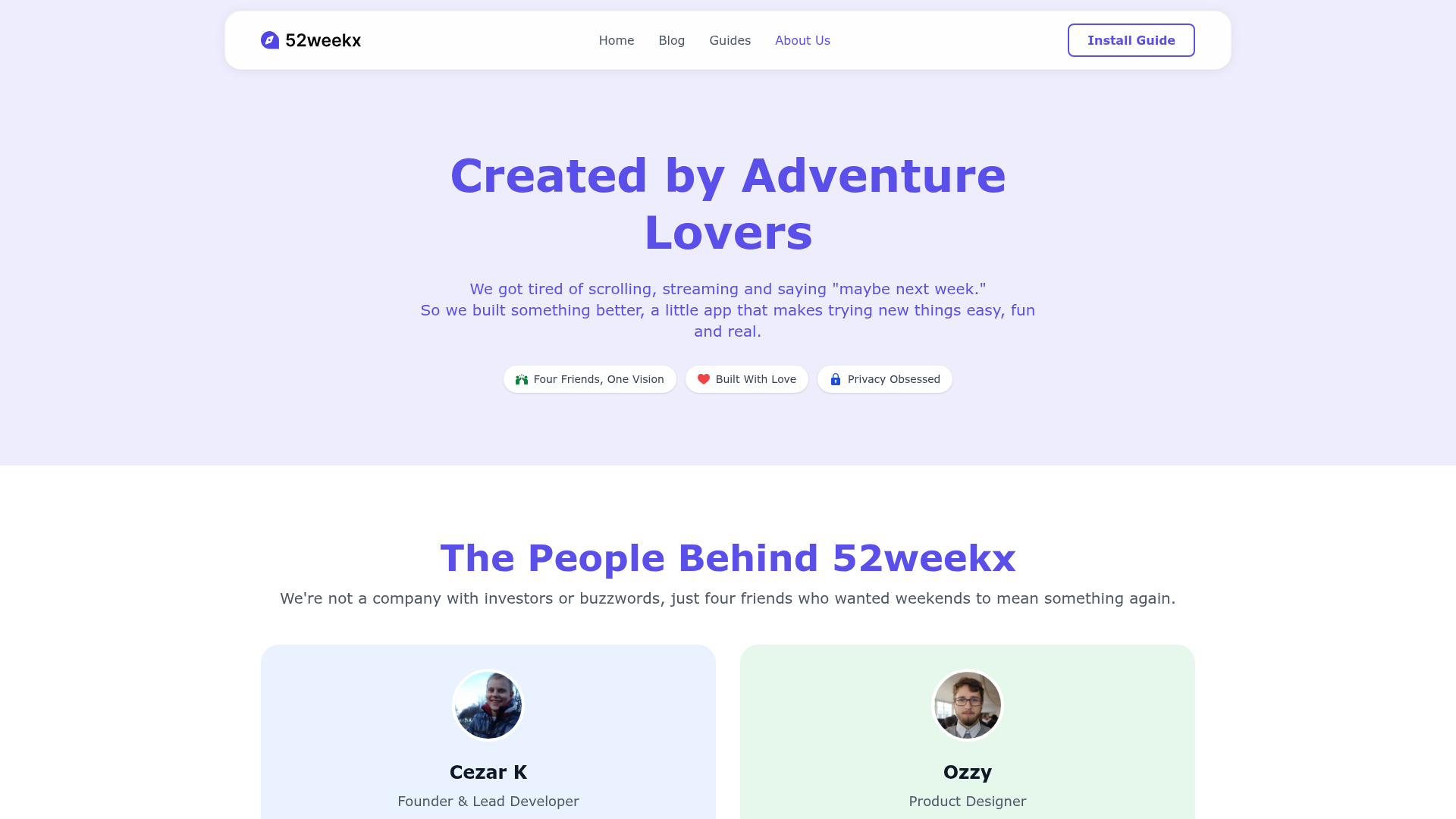 52weekx screenshot 2